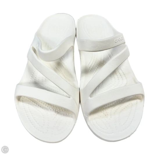 Sandals Sport By Crocs In White, Size: 9