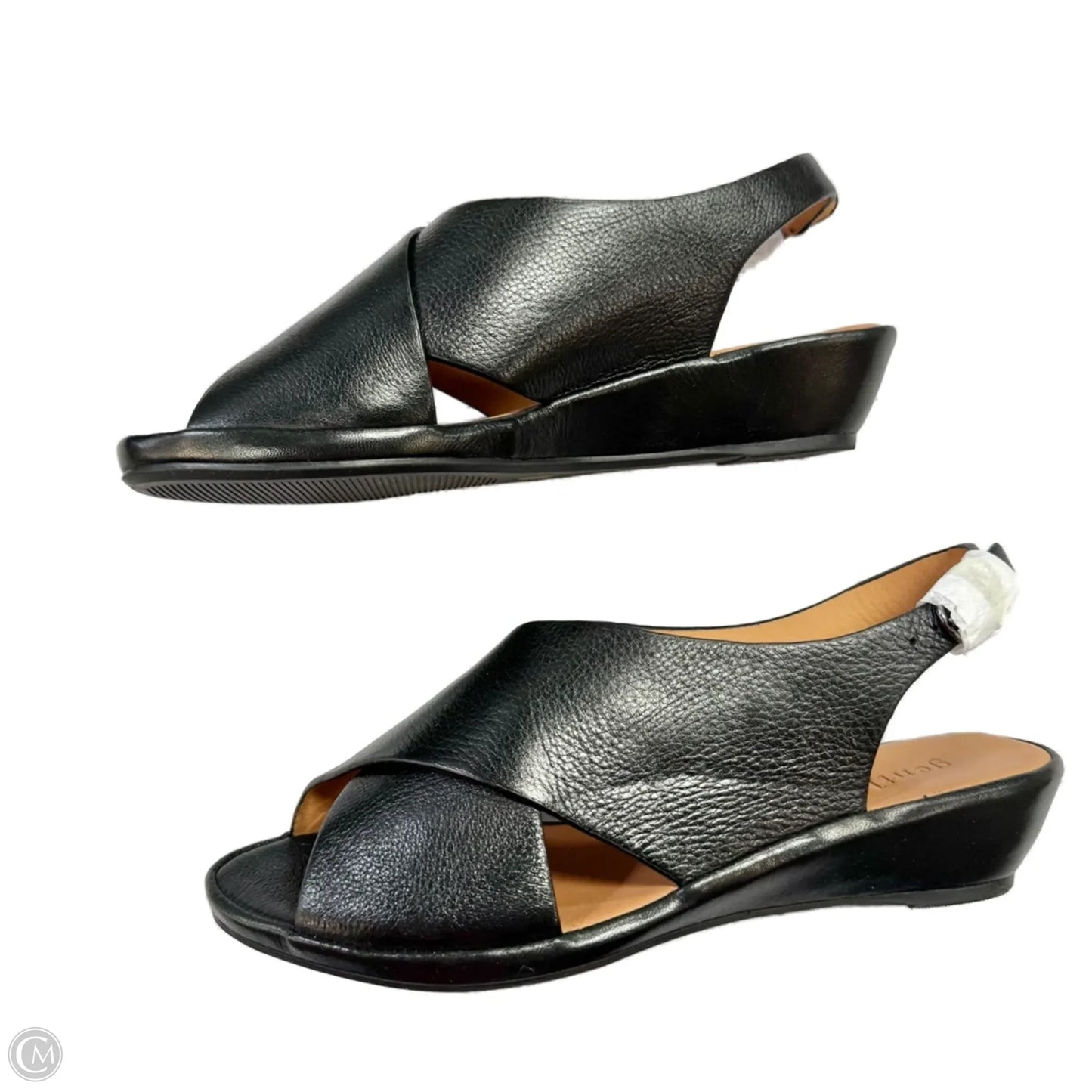 Sandals Heels Wedge By Gentle Souls In Black, Size: 7.5