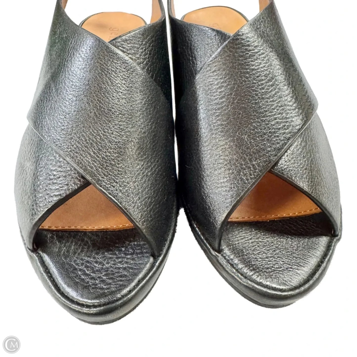 Sandals Heels Wedge By Gentle Souls In Black, Size: 7.5