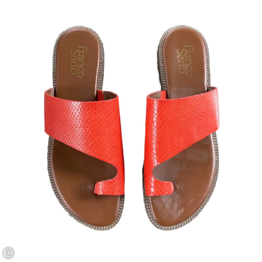 Sandals Flats By Franco Sarto In Orange, Size: 8