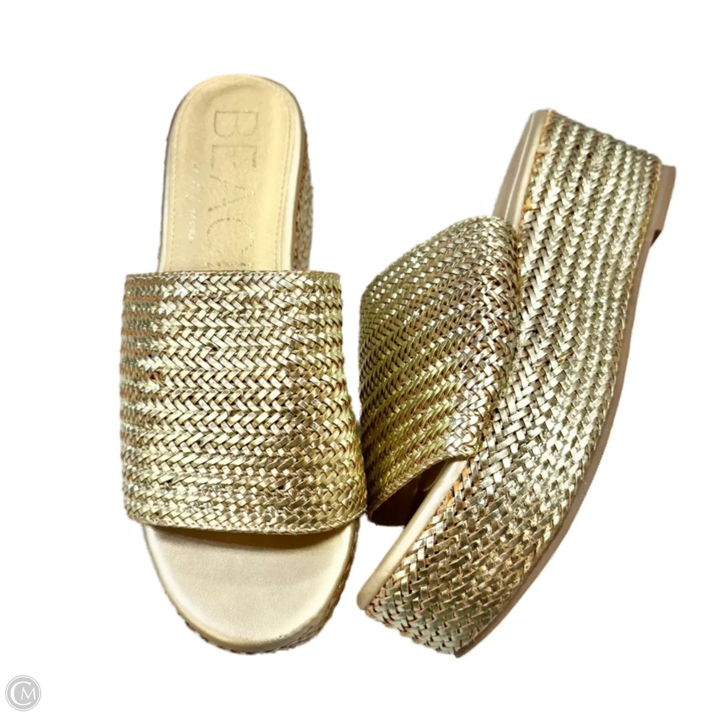Sandals Heels Wedge By Matisse In Gold, Size: 8