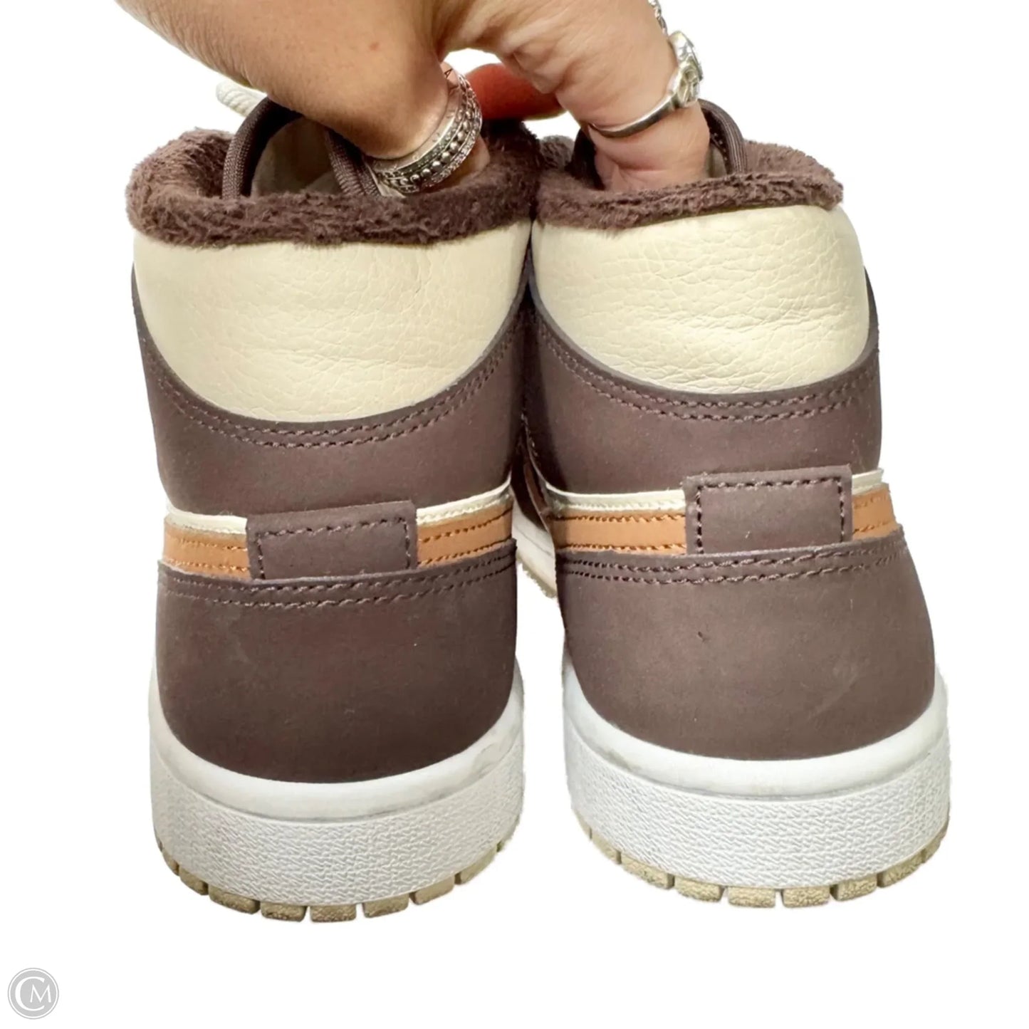 Shoes Luxury Designer By Jordan In Brown, Size: 7