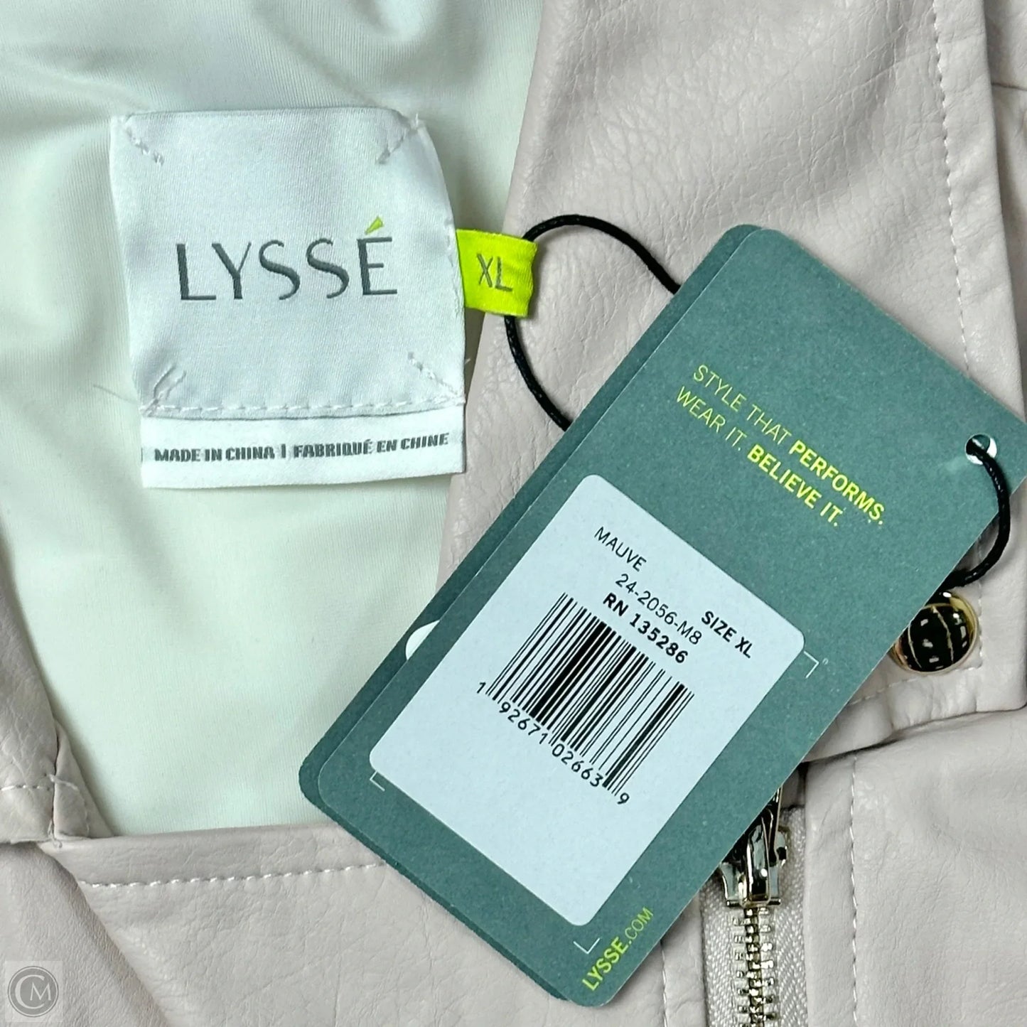 Jacket Moto By Lysse In Mauve, Size: Xl