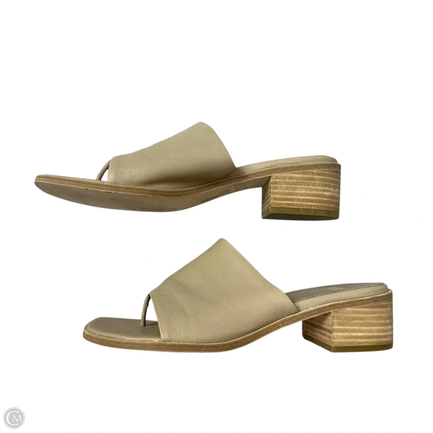 Sandals Heels Block By Eileen Fisher In Tan, Size: 8