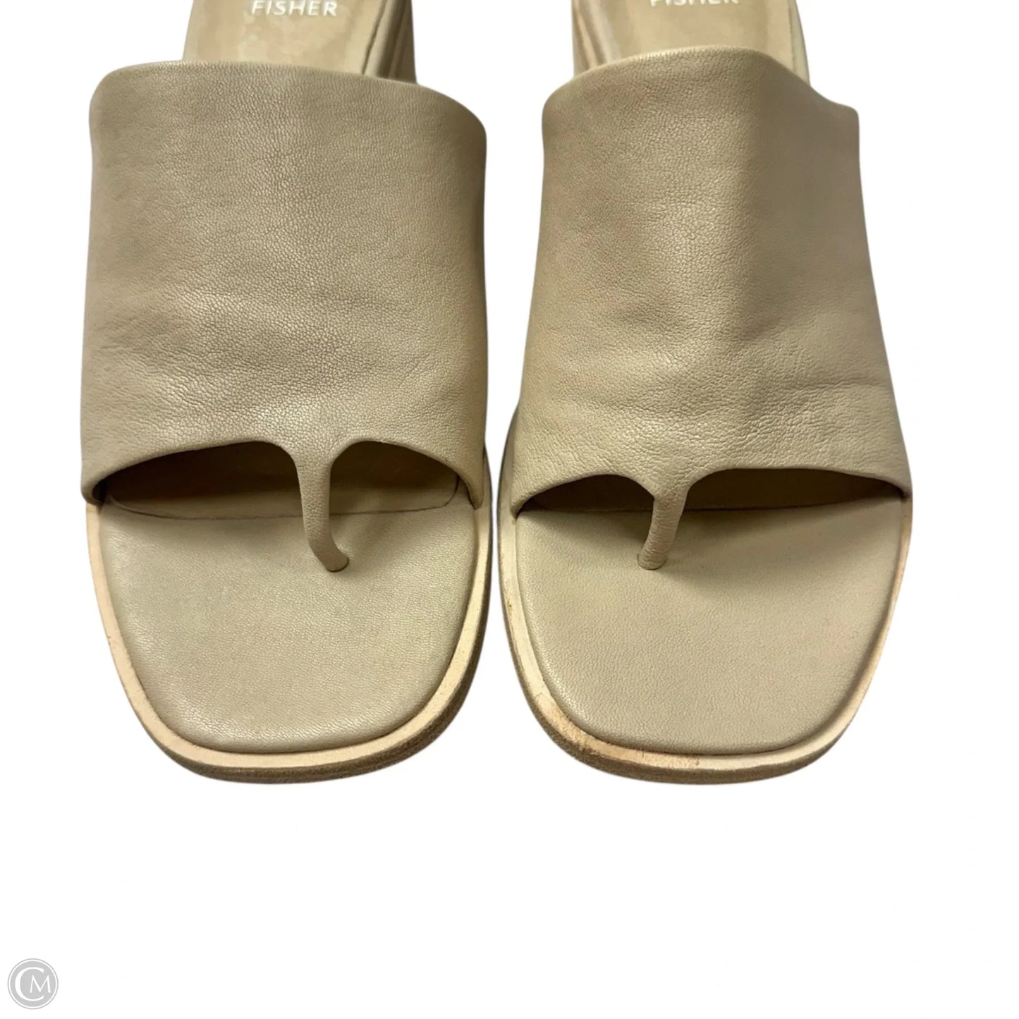 Sandals Heels Block By Eileen Fisher In Tan, Size: 8
