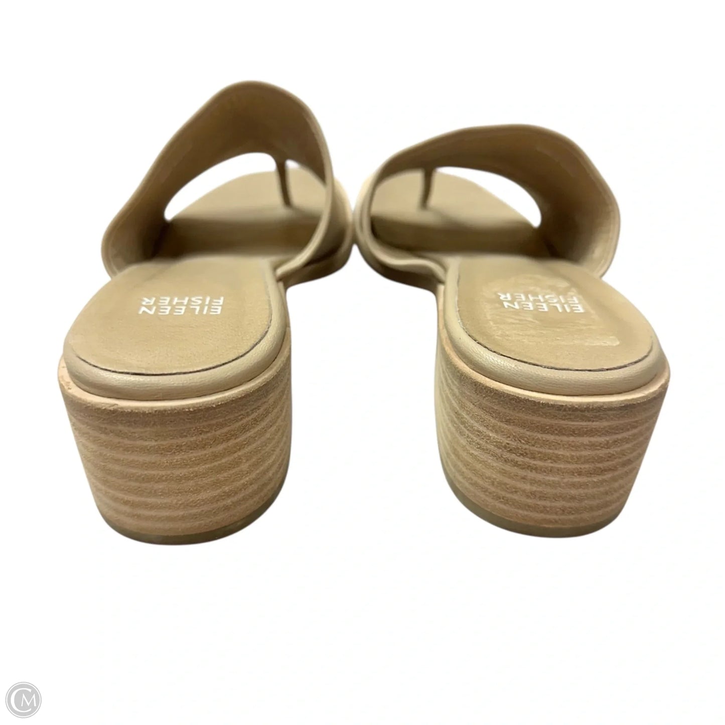 Sandals Heels Block By Eileen Fisher In Tan, Size: 8