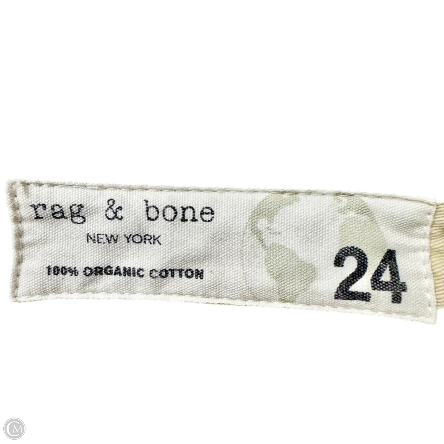 Jeans Wide Leg By Rag And Bone In Cream Denim, Size: 0