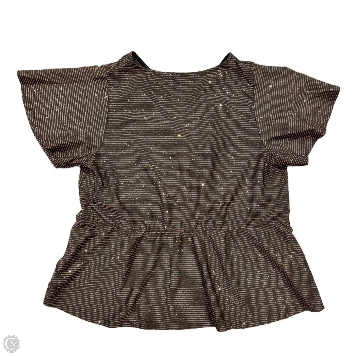 Top Short Sleeve By Lane Bryant In Brown, Size: 4x