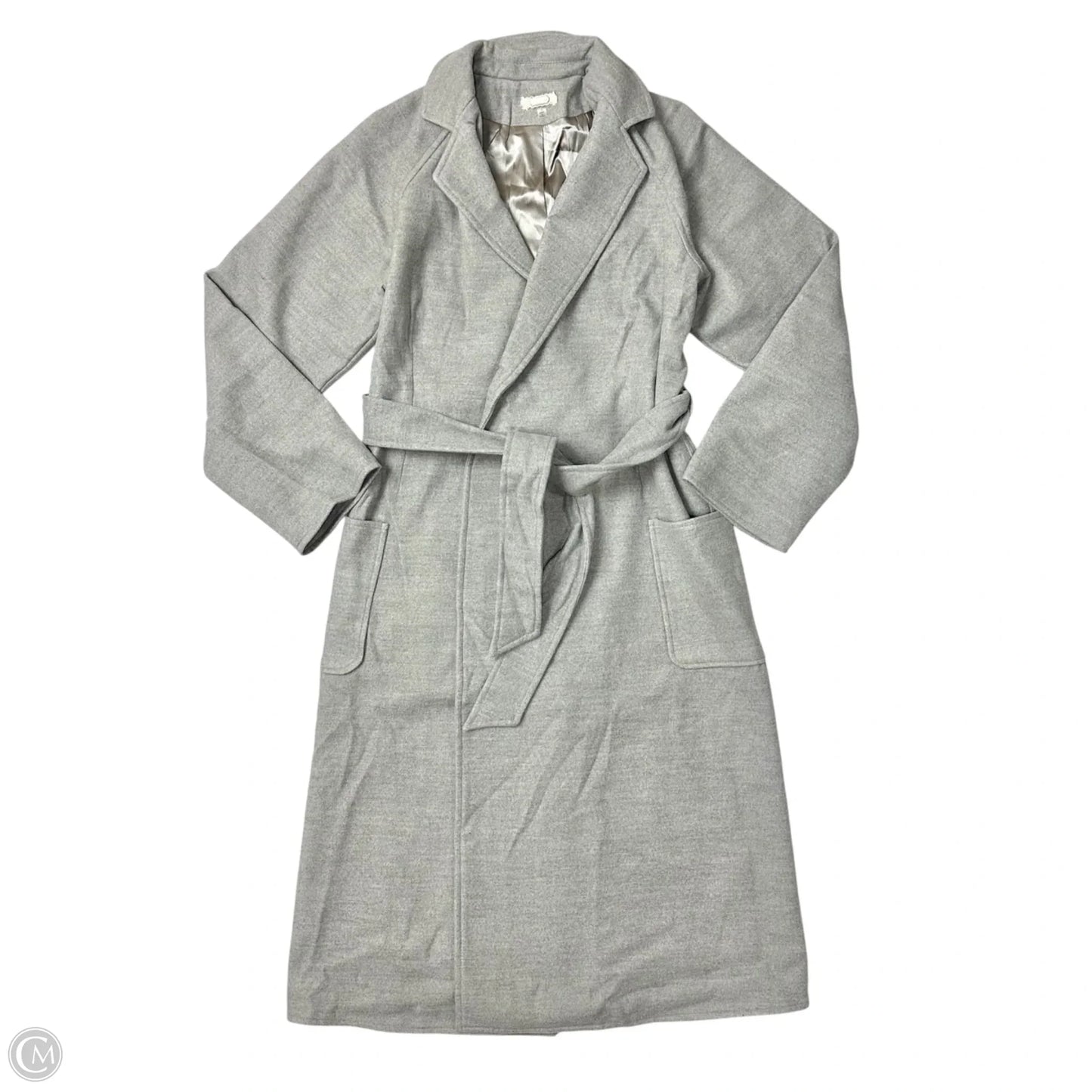 Coat Trench Coat By Rose Velvet, In Grey, Size: S