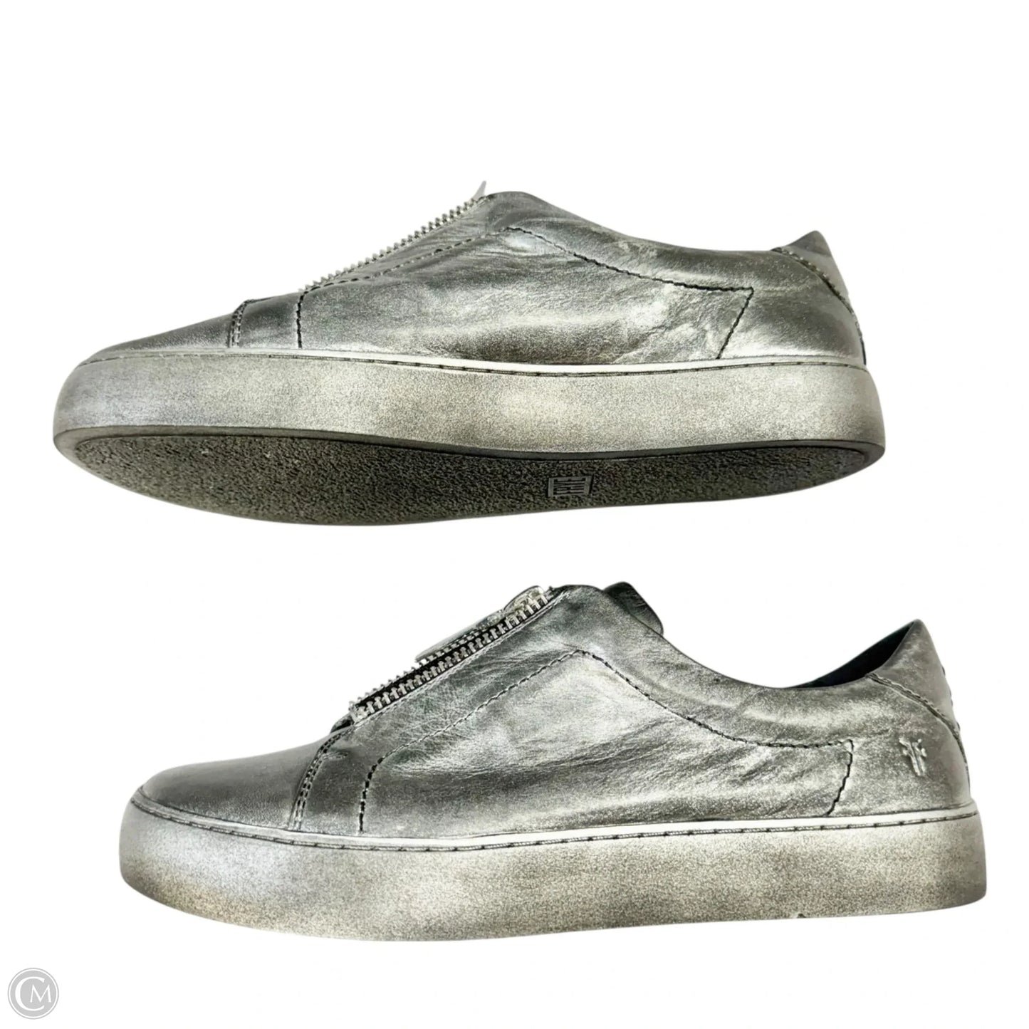 Shoes Designer By Frye In Silver, Size: 9.5
