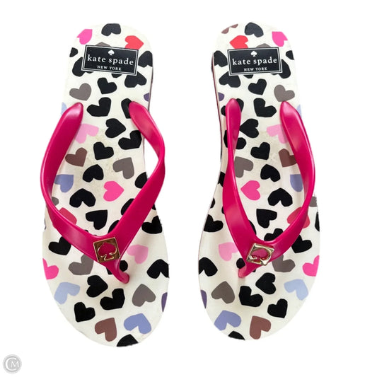 Sandals Designer By Kate Spade In Multi-colored, Size: 7