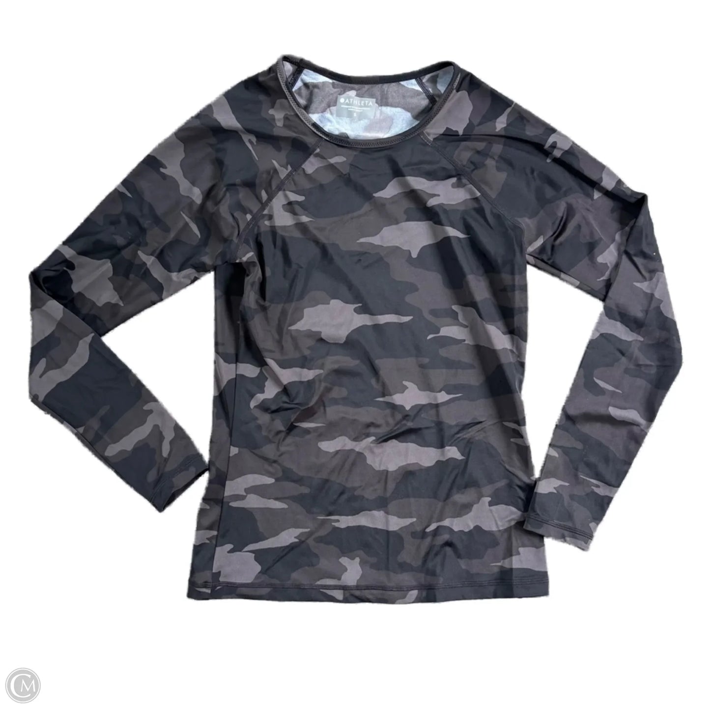 Athletic Top Long Sleeve Crewneck By Athleta In Camouflage Print, Size: S