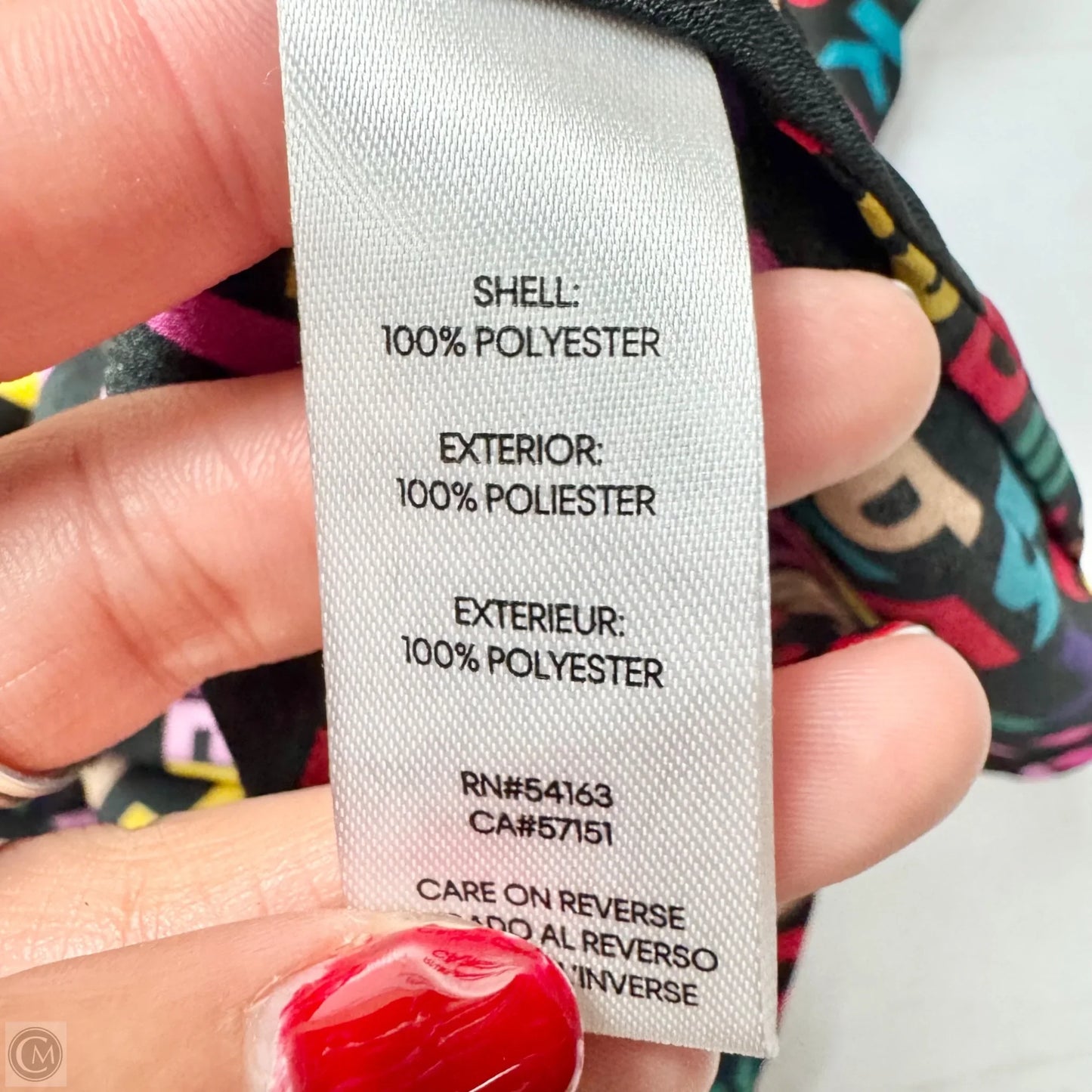 Top 3/4 Sleeve Designer By Karl Lagerfeld In Multi-colored, Size: 2x