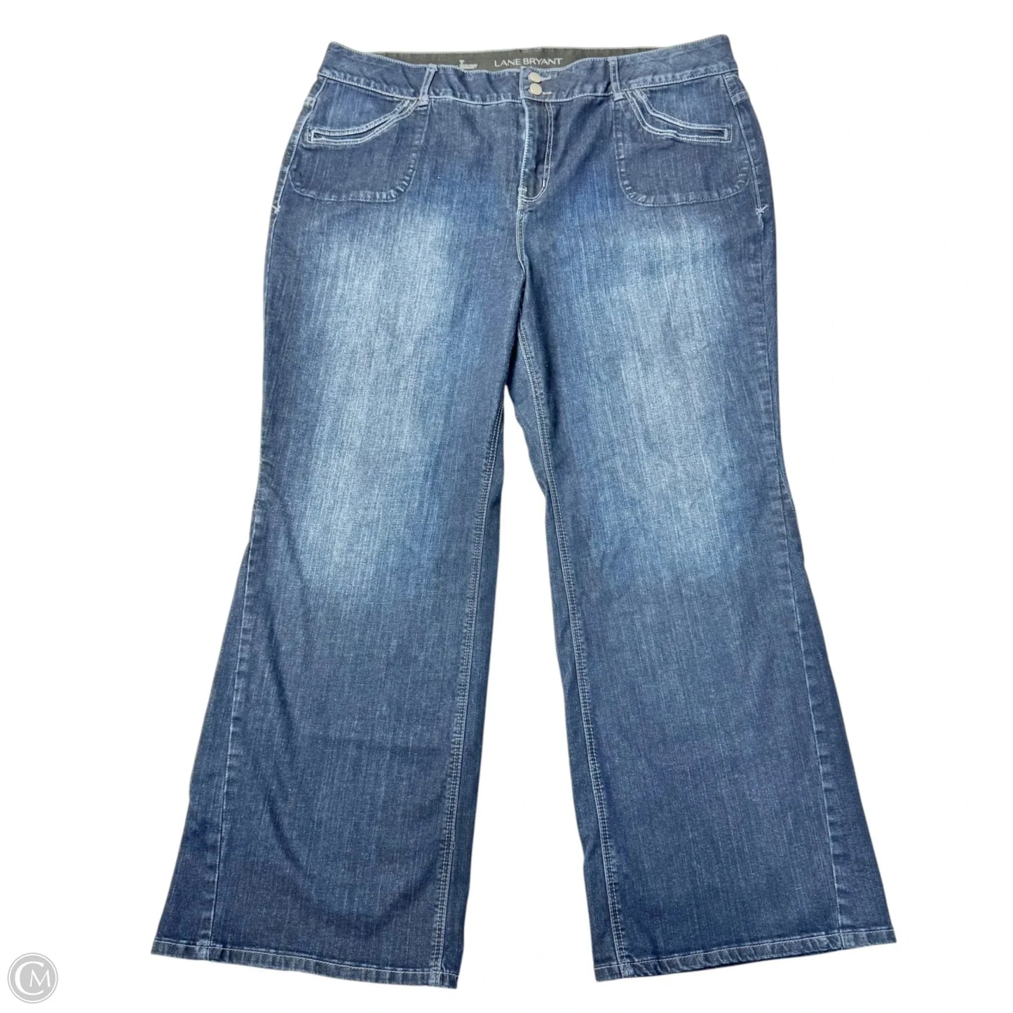 Jeans Wide Leg By Lane Bryant In Blue Denim, Size: 26