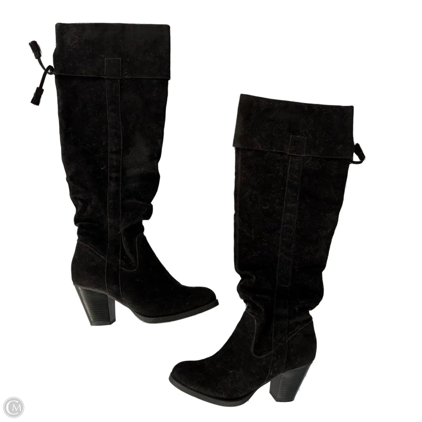 Boots Knee Heels By Shoedazzle In Black, Size: 9