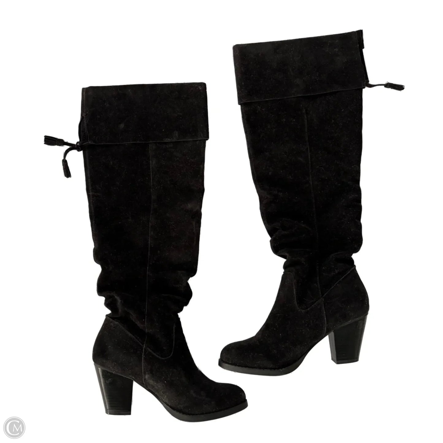 Boots Knee Heels By Shoedazzle In Black, Size: 9