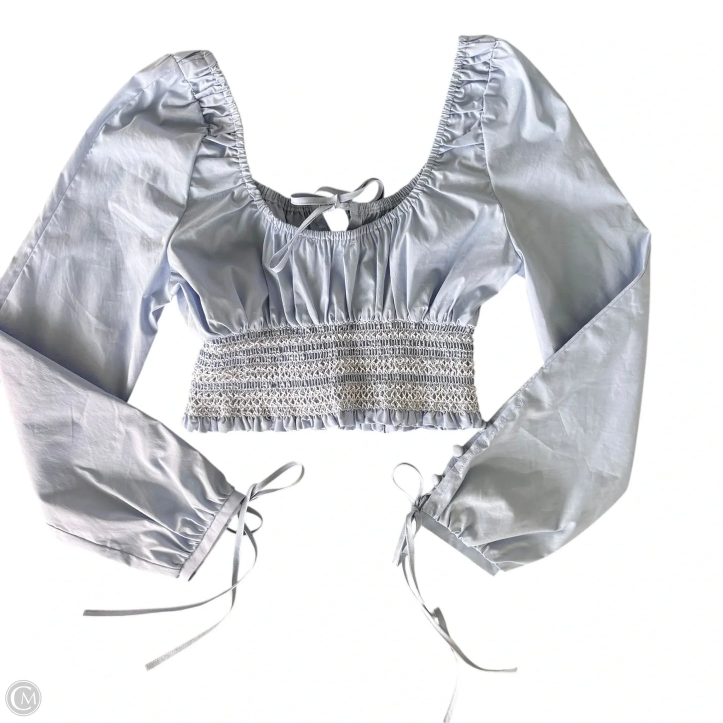 Top Long Sleeve By Cartolina In Blue, Size: M