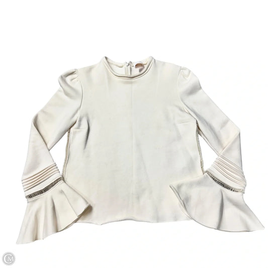 Top Long Sleeve Designer By See By Chloe In Cream, Size: L