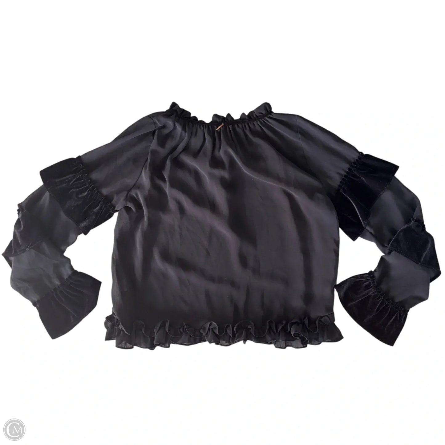 Blouse Designer By Misa In Black, Size: S