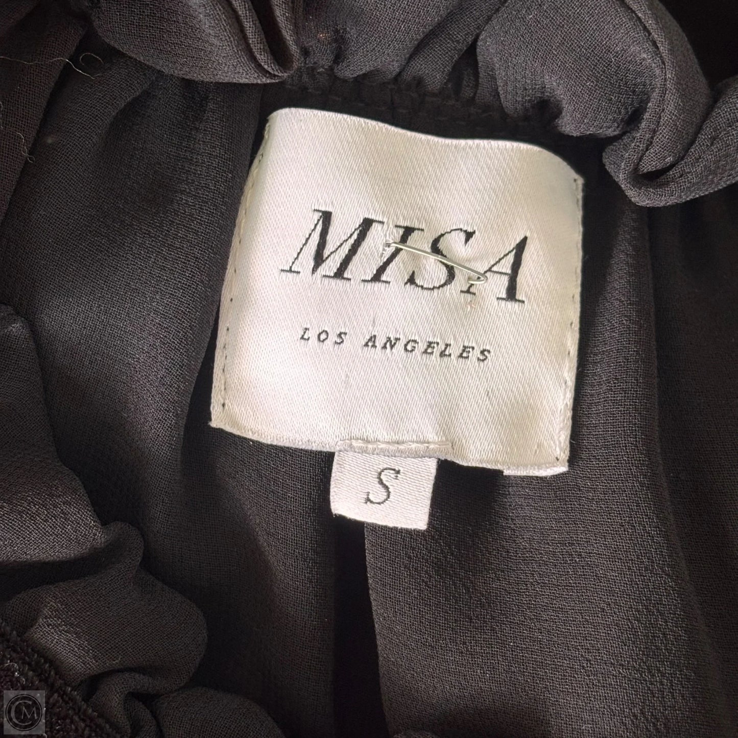Blouse Designer By Misa In Black, Size: S