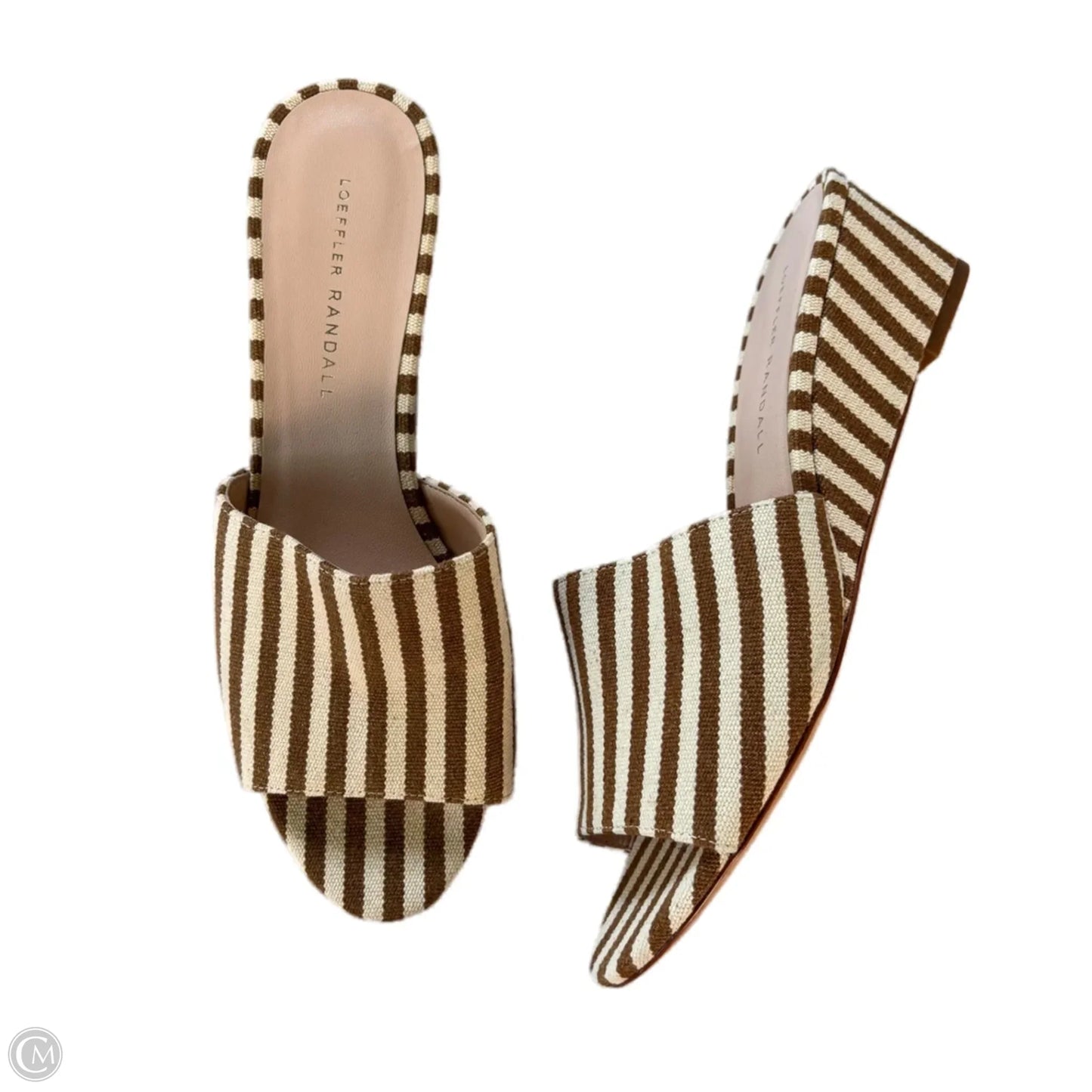 Sandals Heels Wedge By Loeffler Randall In Striped Pattern, Size: 8.5