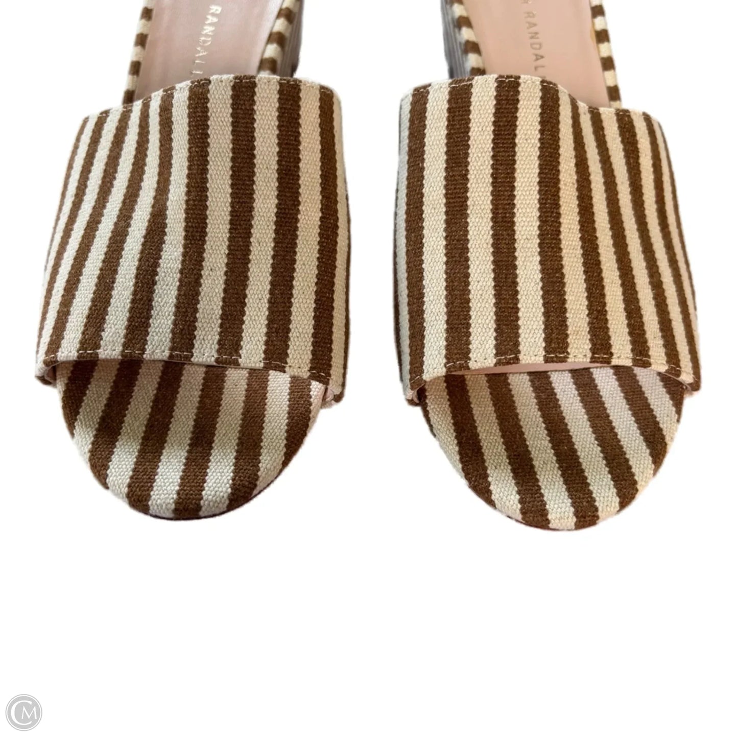 Sandals Heels Wedge By Loeffler Randall In Striped Pattern, Size: 8.5