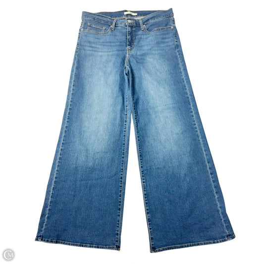 Jeans Wide Leg By Levis In Blue Denim, Size: 14