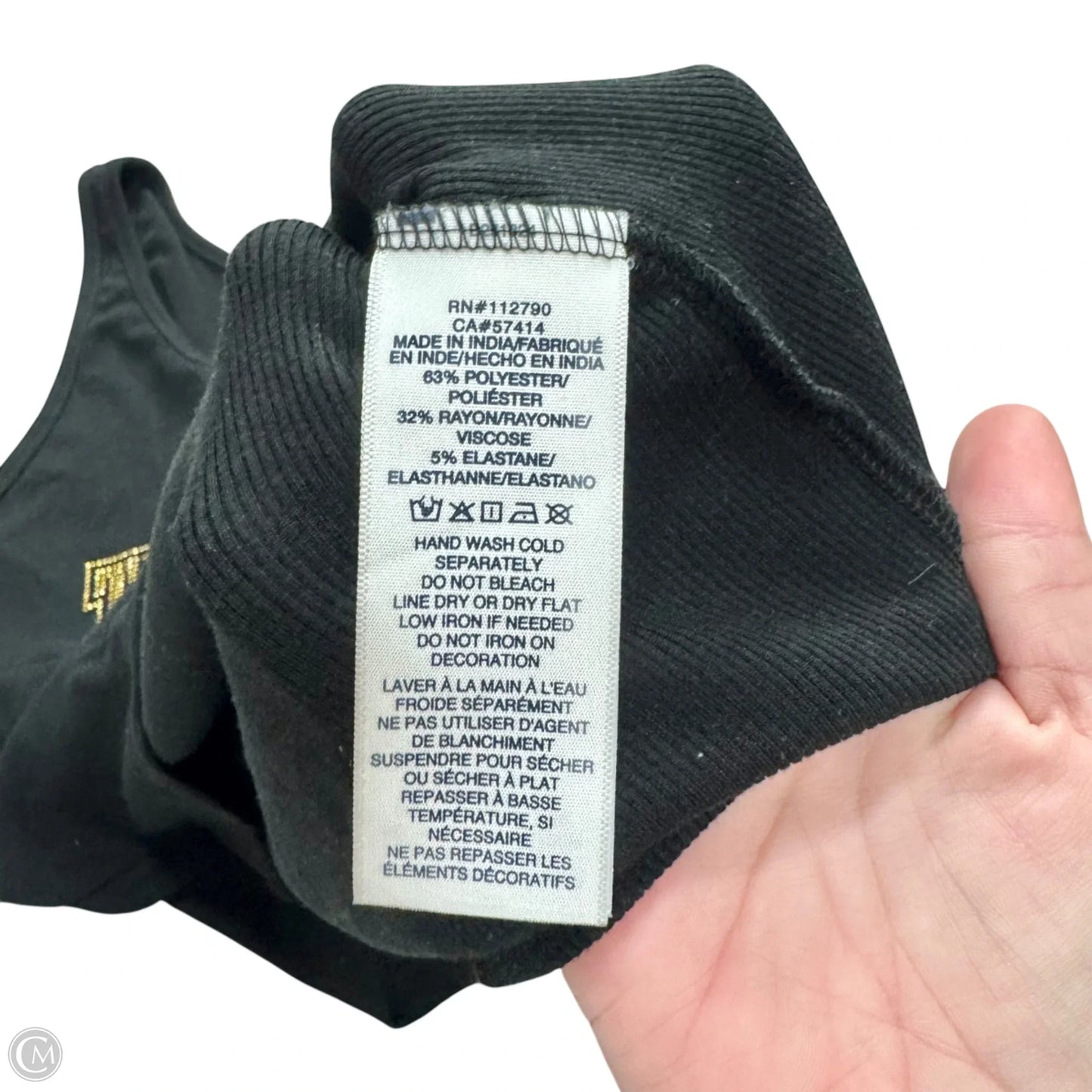 Tank Top By True Religion In Black & Gold, Size: 3x