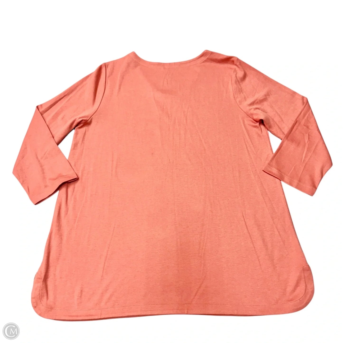 Top 3/4 Sleeve By J. Jill In Coral, Size: L
