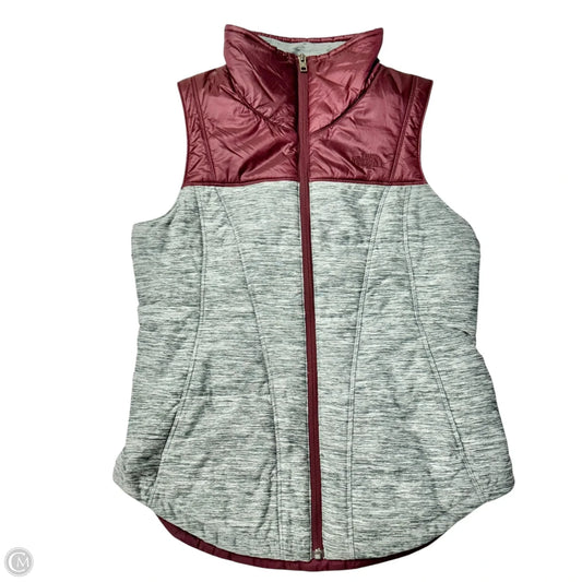 Vest Puffer & Quilted By The North Face In Grey & Red, Size: S
