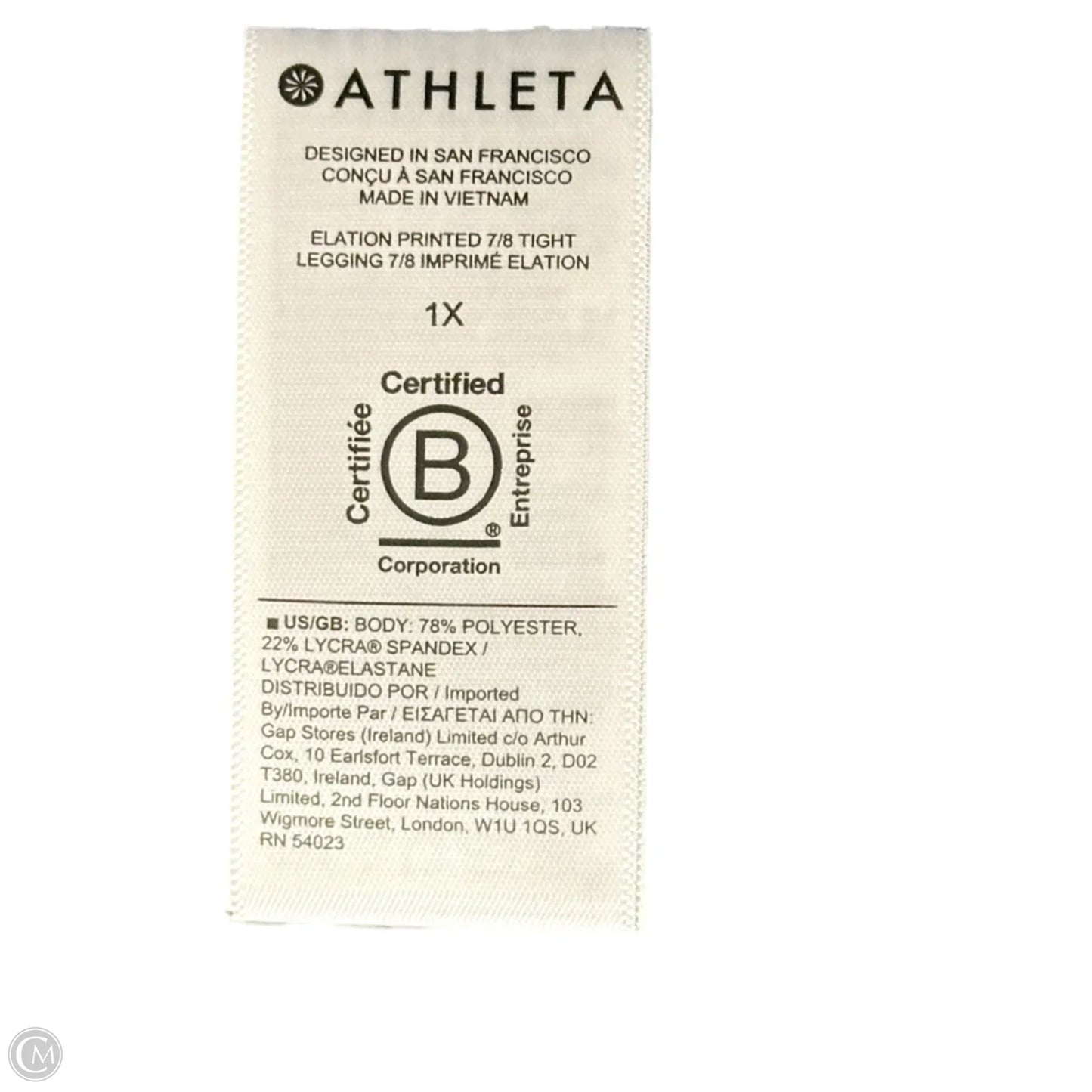 Athletic Leggings By Athleta In Tie Dye Print, Size: 1x