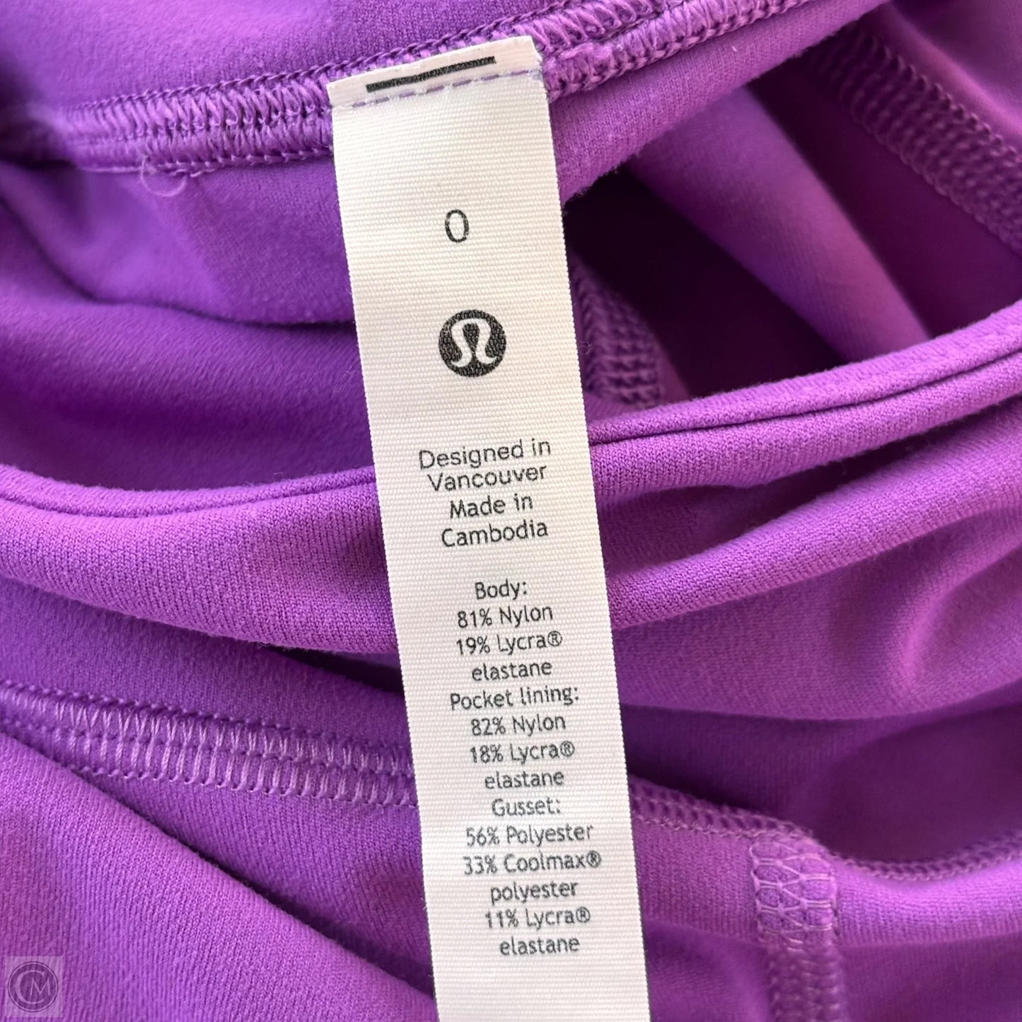 Athletic Pants By Lululemon In Purple, Size: Xs