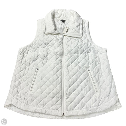 Vest Puffer & Quilted By Talbots In White, Size: 2x