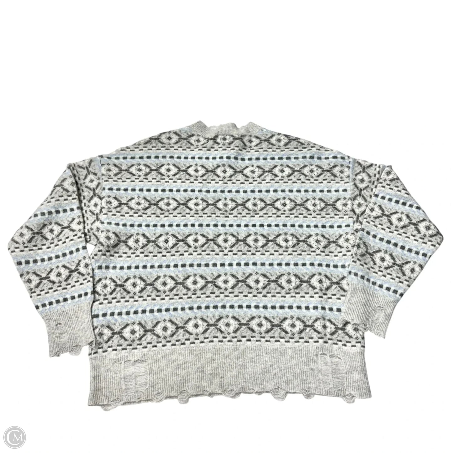 Sweater Cashmere By Aqua In Blue & Grey, Size: Xs