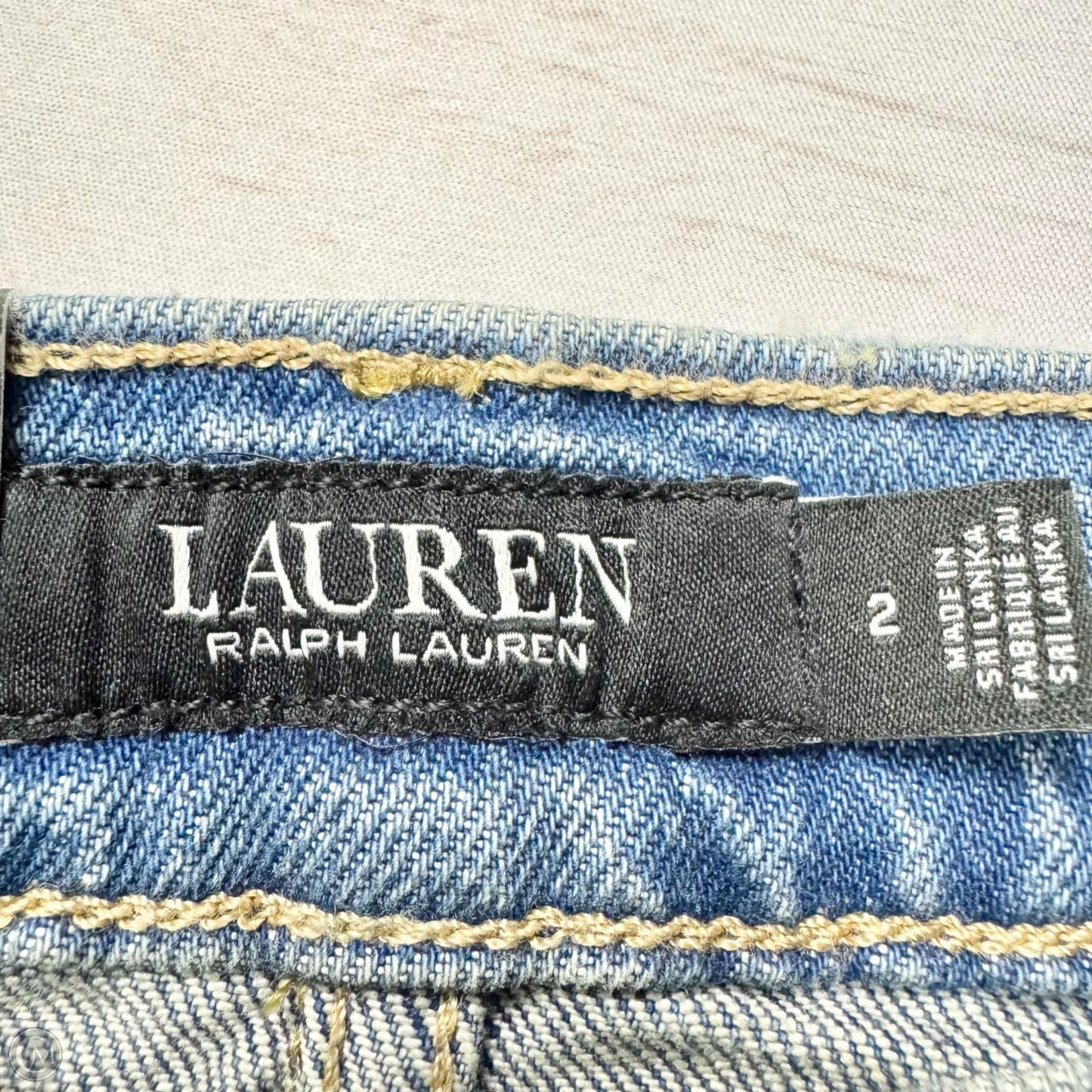 Jeans Straight By Lauren By Ralph Lauren In Blue Denim, Size: 2