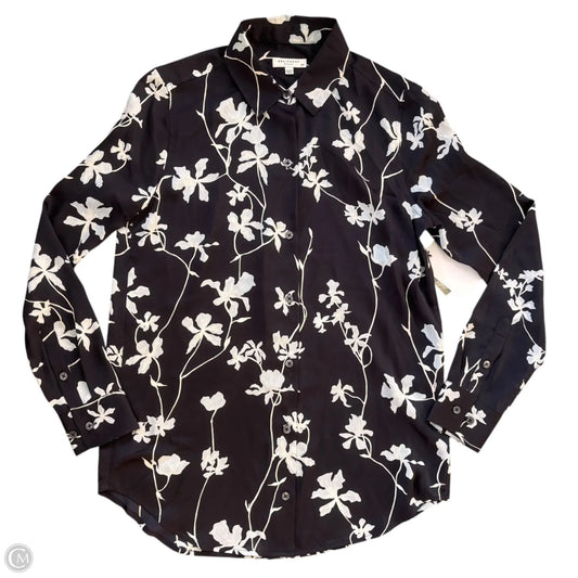 Blouse Long Sleeve By Equipment In Floral Print, Size: S