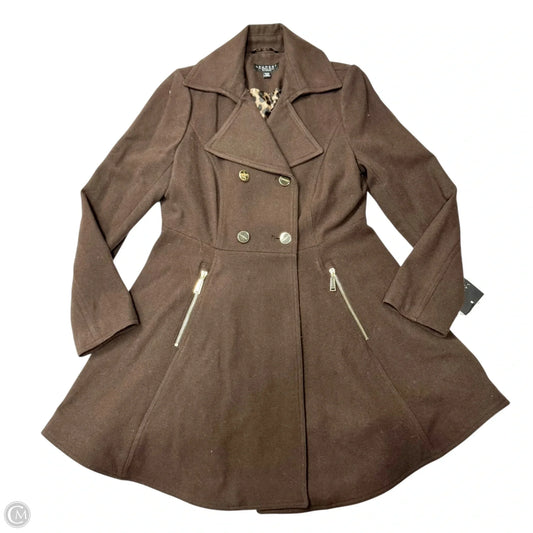 Coat Wool By Shelli Segal In Brown, Size: M