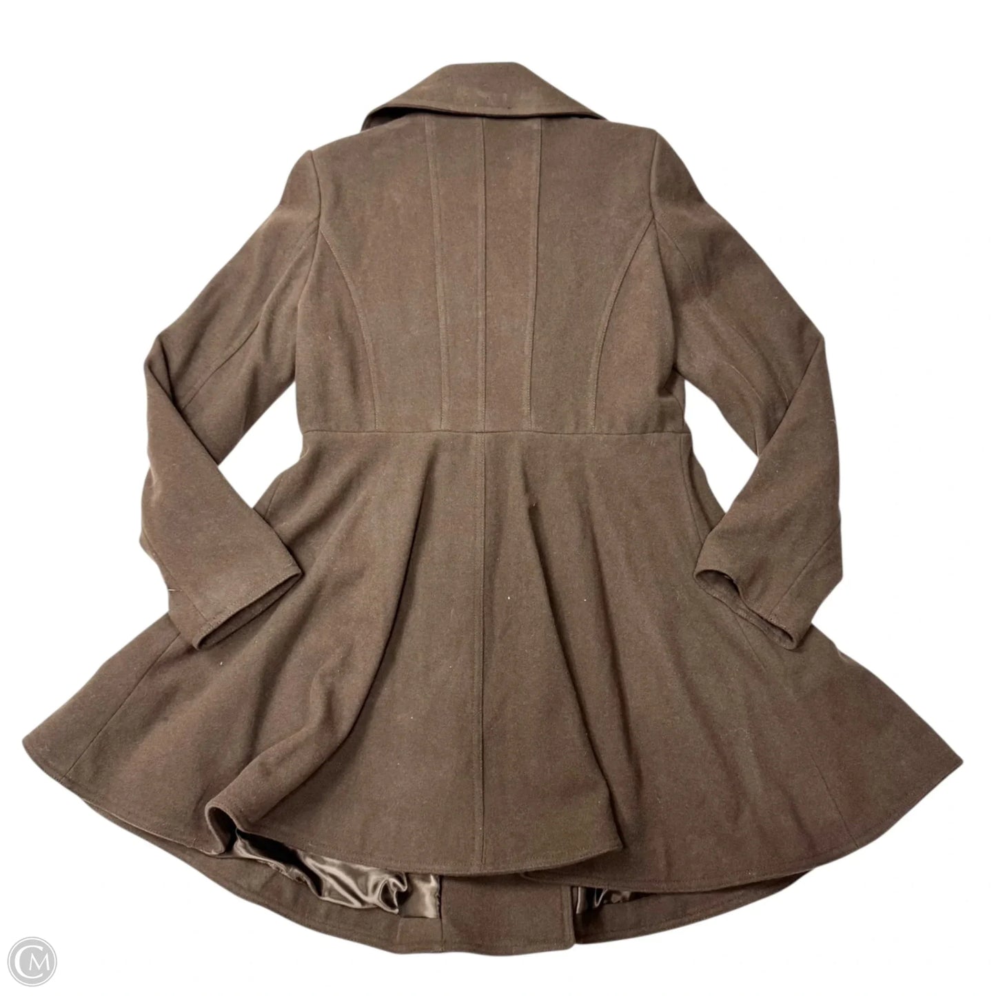 Coat Wool By Shelli Segal In Brown, Size: M