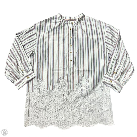 Top Long Sleeve By Pilcro In Striped Pattern, Size: S