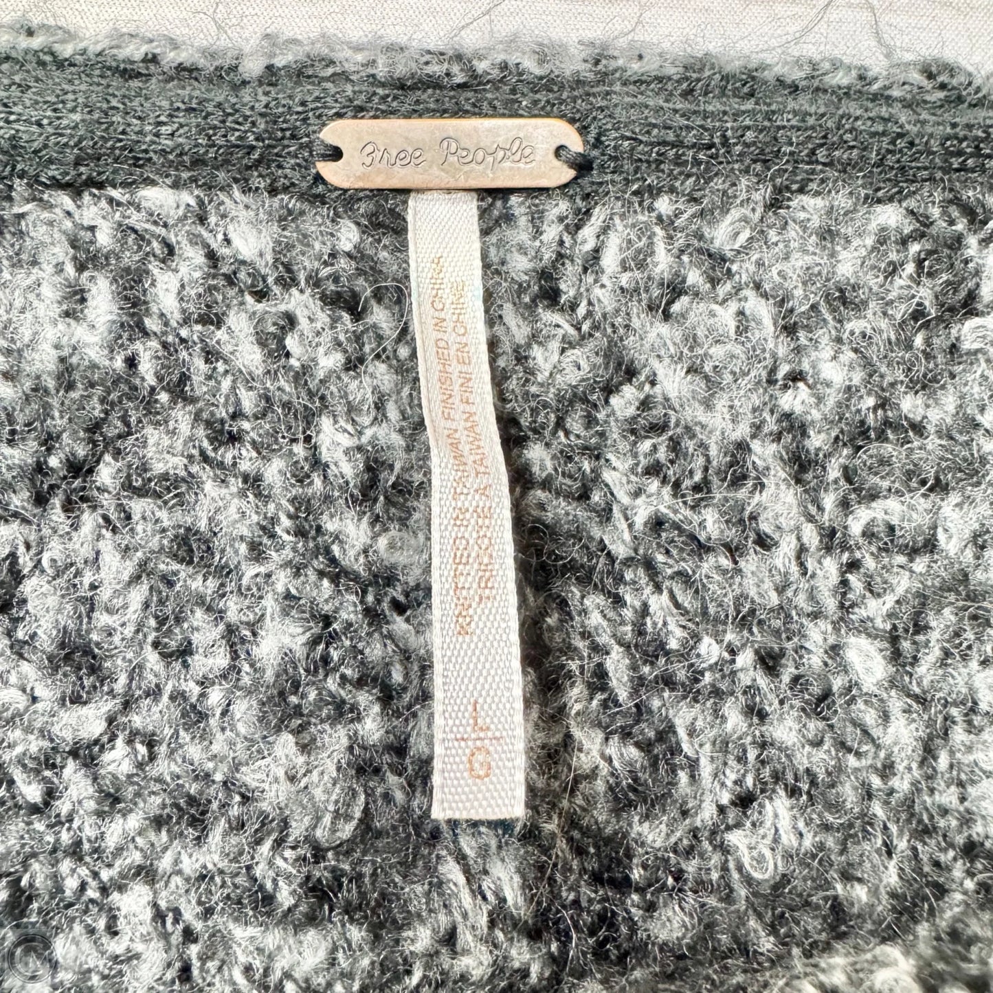 Sweater By Free People In Black & Grey, Size: L