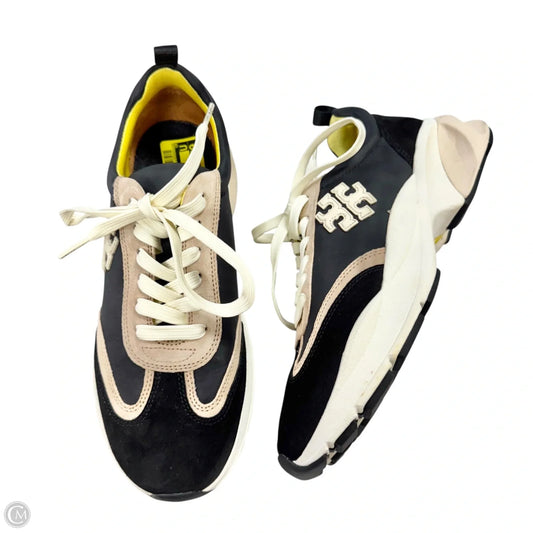 Shoes Designer By Tory Burch In Black & Tan, Size: 10