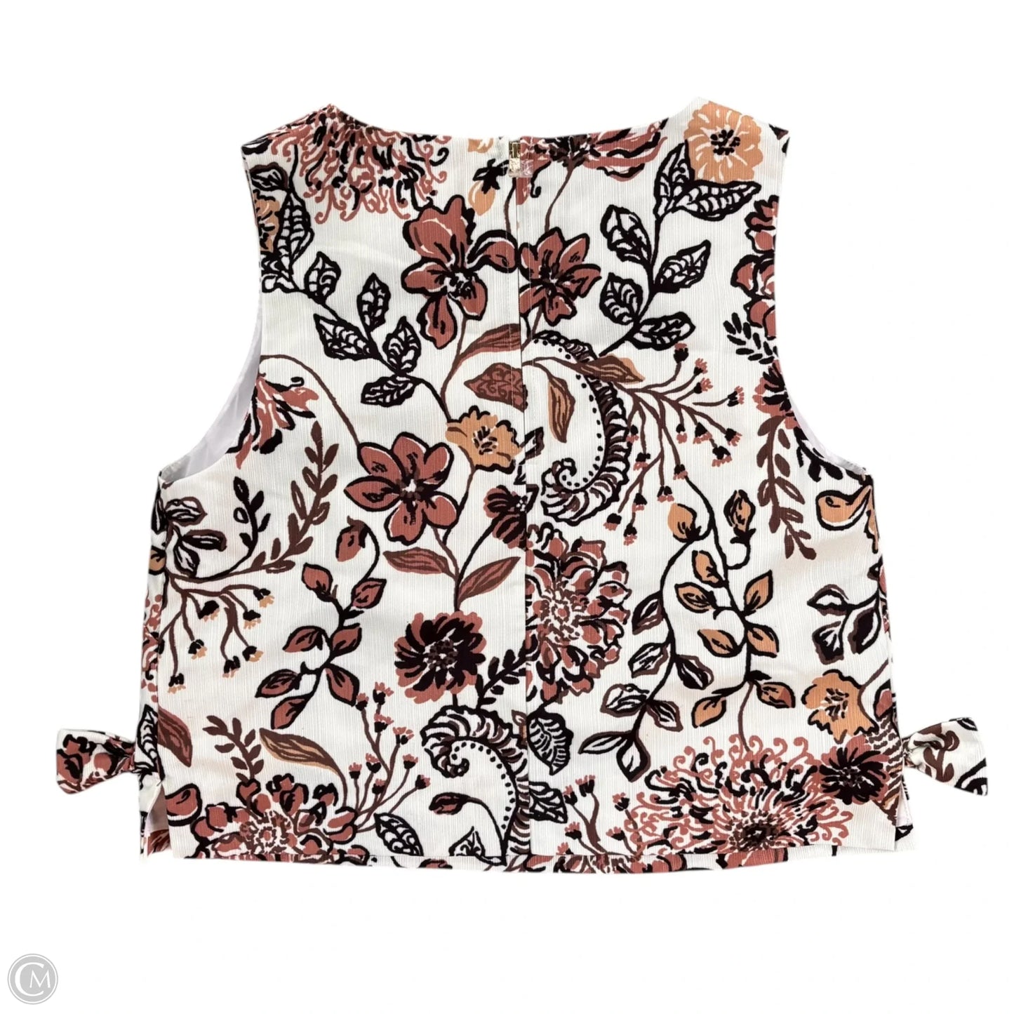 Top Sleeveless Designer By Lilly Pulitzer In Brown & White, Size: S