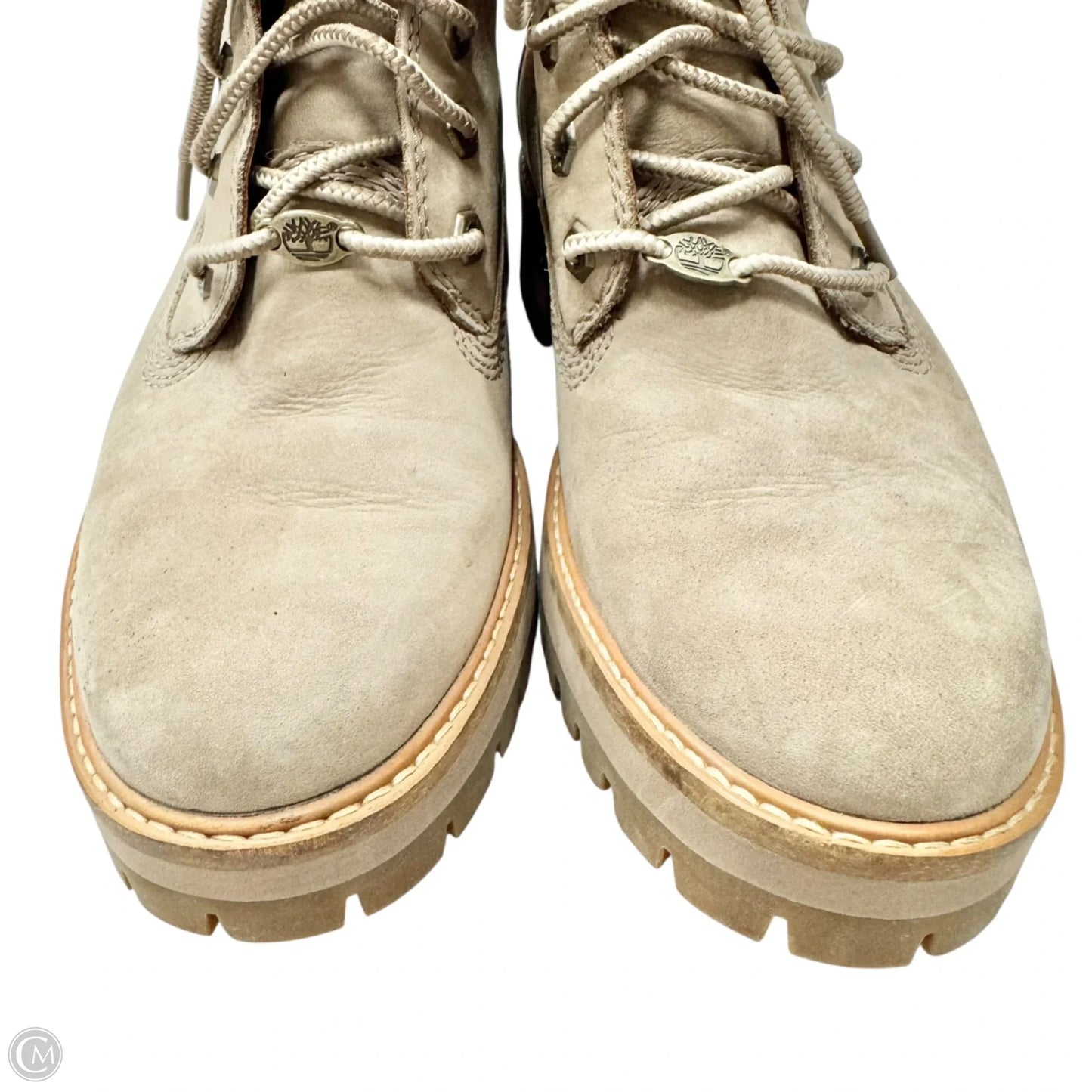 Boots Leather By Timberland In Taupe, Size: 9.5