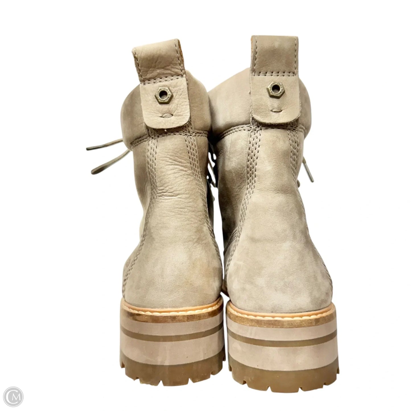 Boots Leather By Timberland In Taupe, Size: 9.5