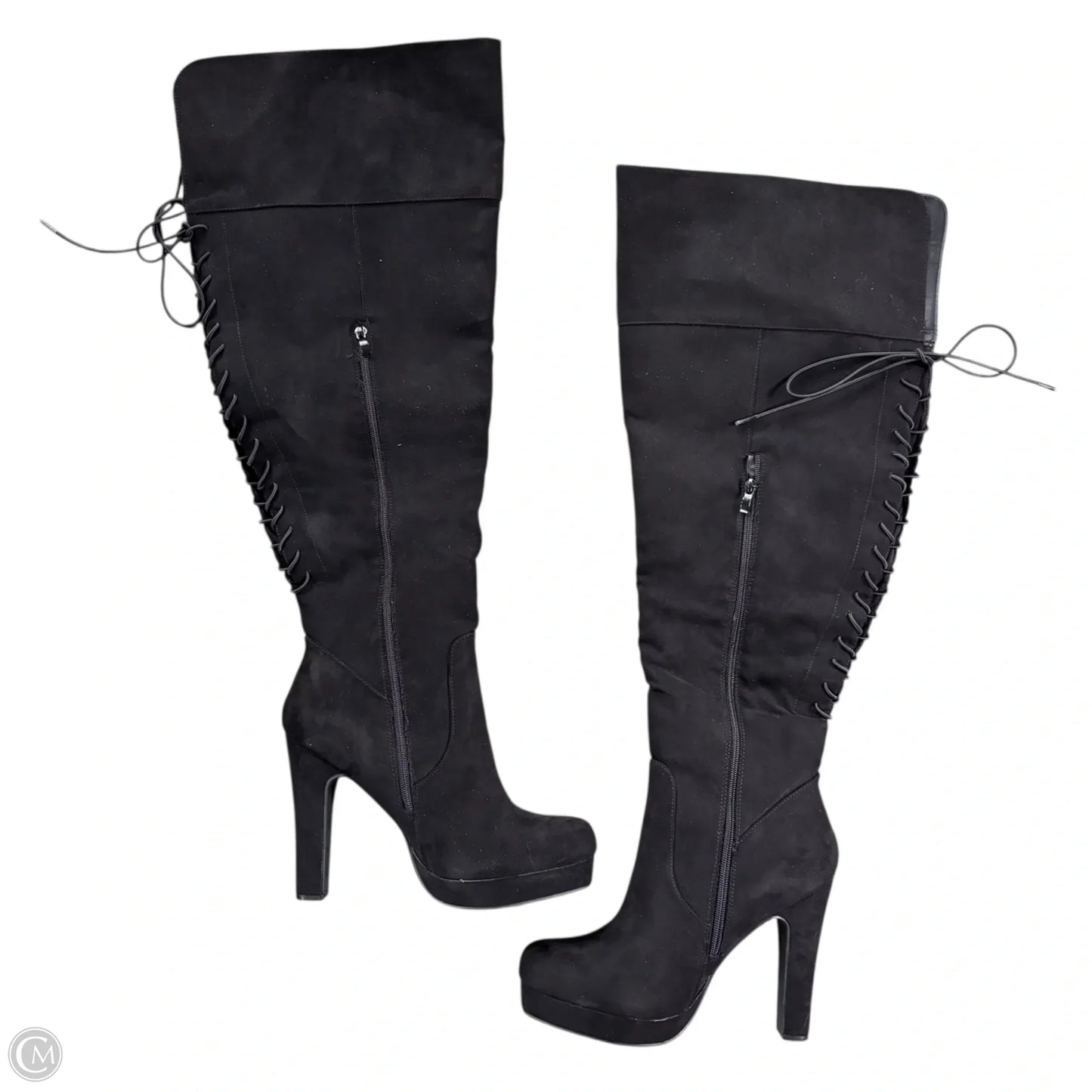 Boots Over-the-knee Heels By Torrid In Black, Size: 10.5