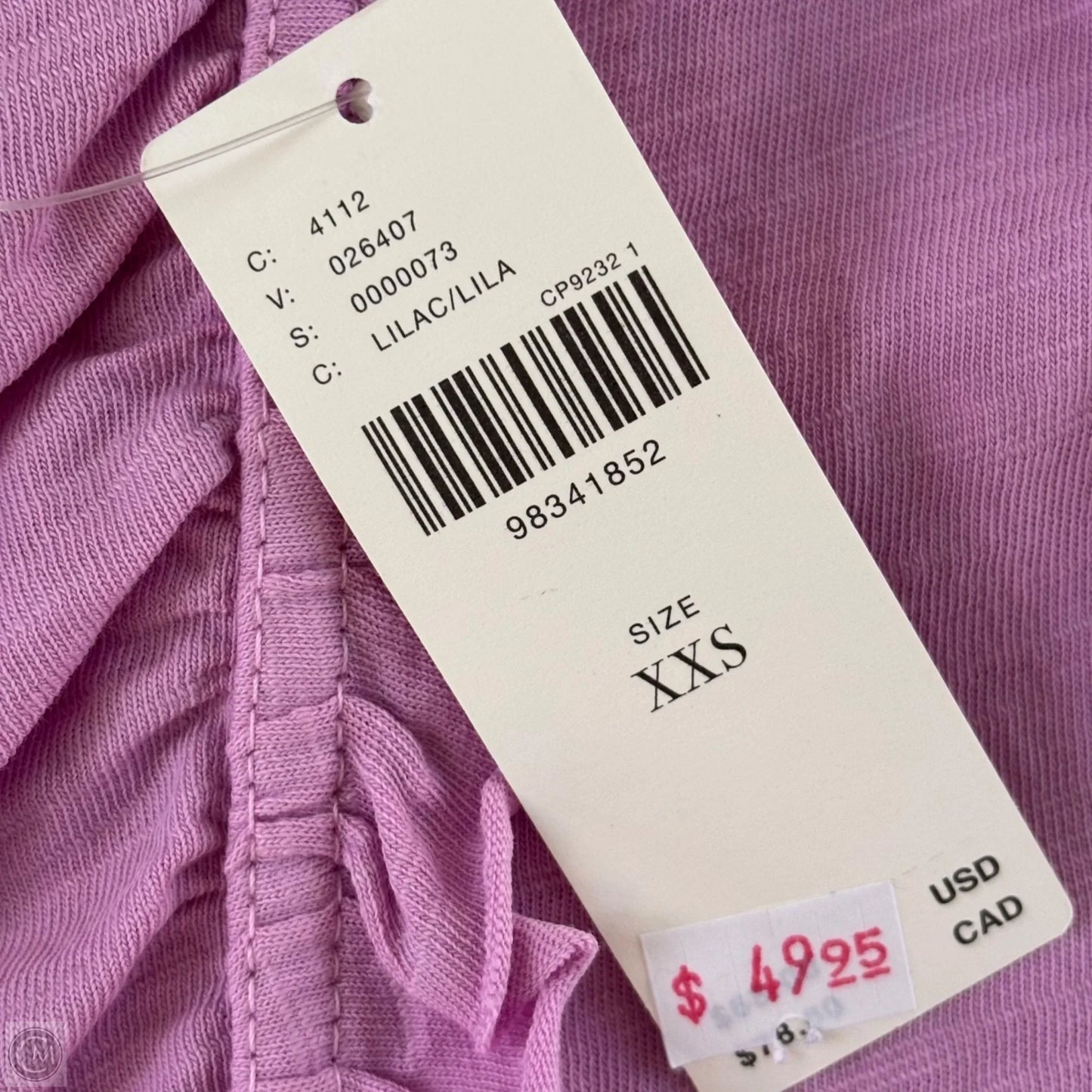 Top Short Sleeve By Pilcro In Purple, Size: Xxs