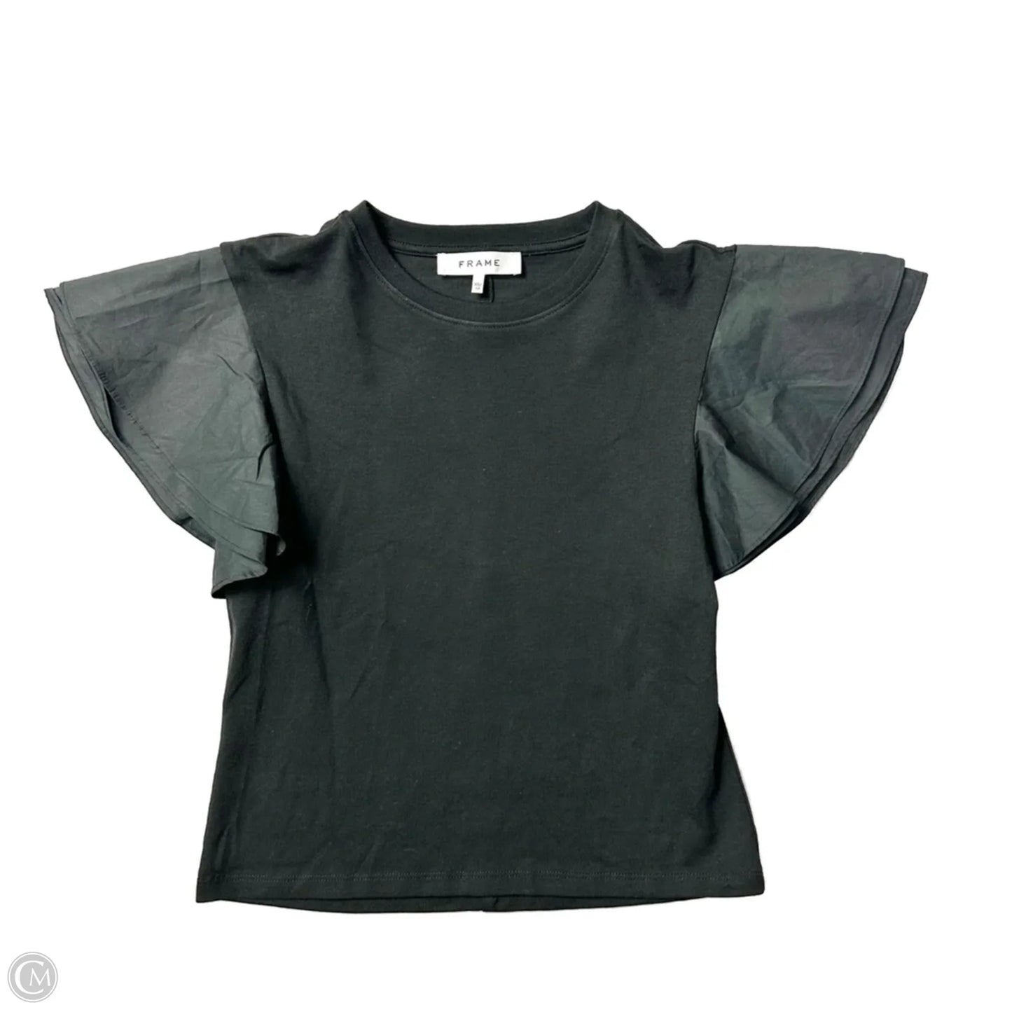 Top Short Sleeve By Frame In Black, Size: Xs