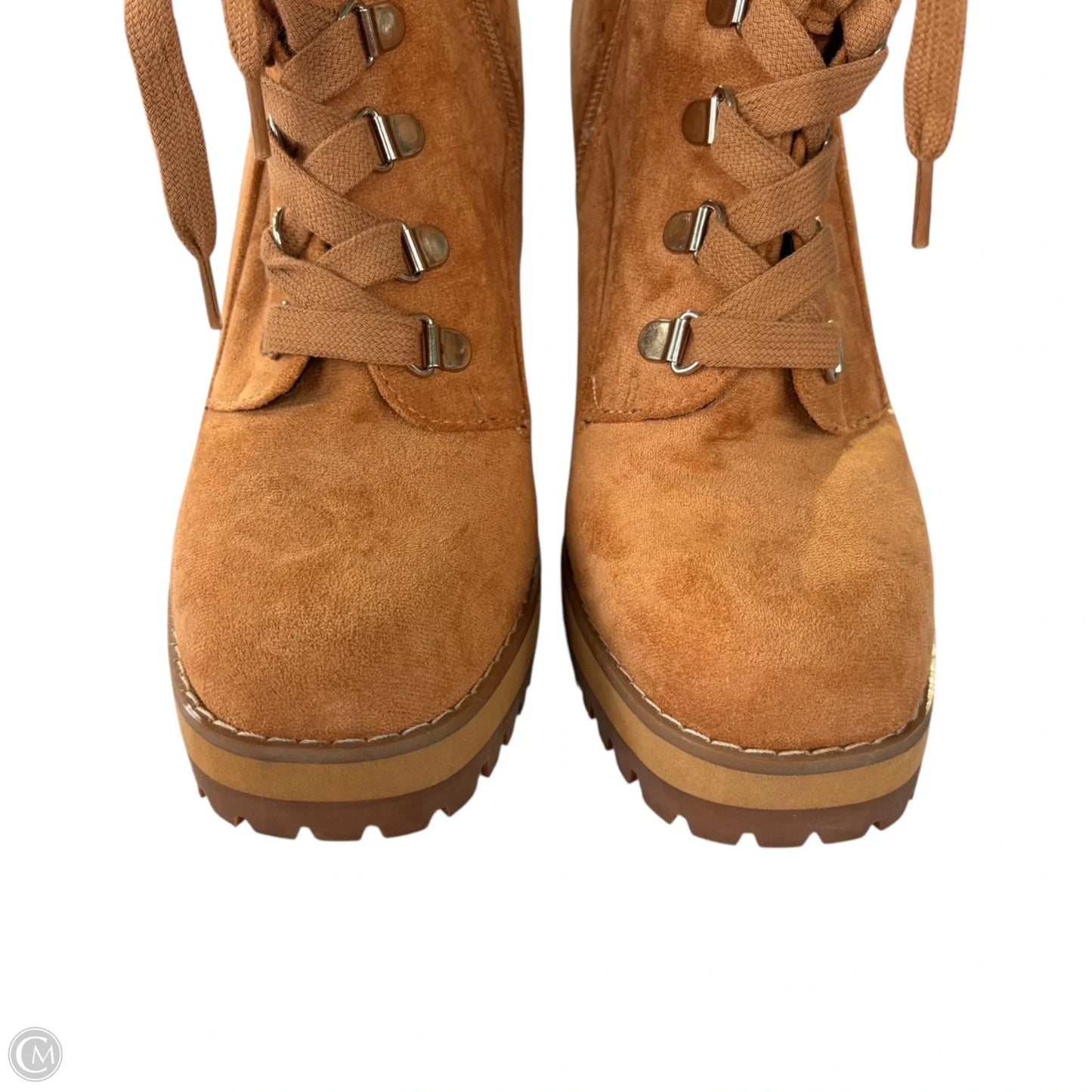 Boots Ankle Heels By Steve Madden In Brown, Size: 8