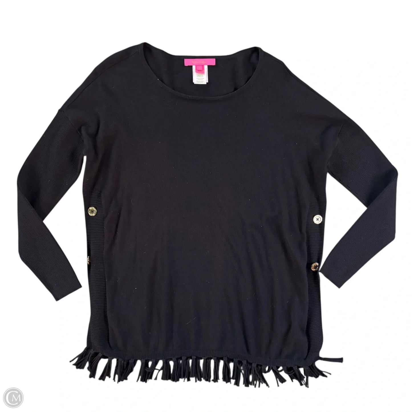 Top Long Sleeve Designer By Lilly Pulitzer In Black, Size: S