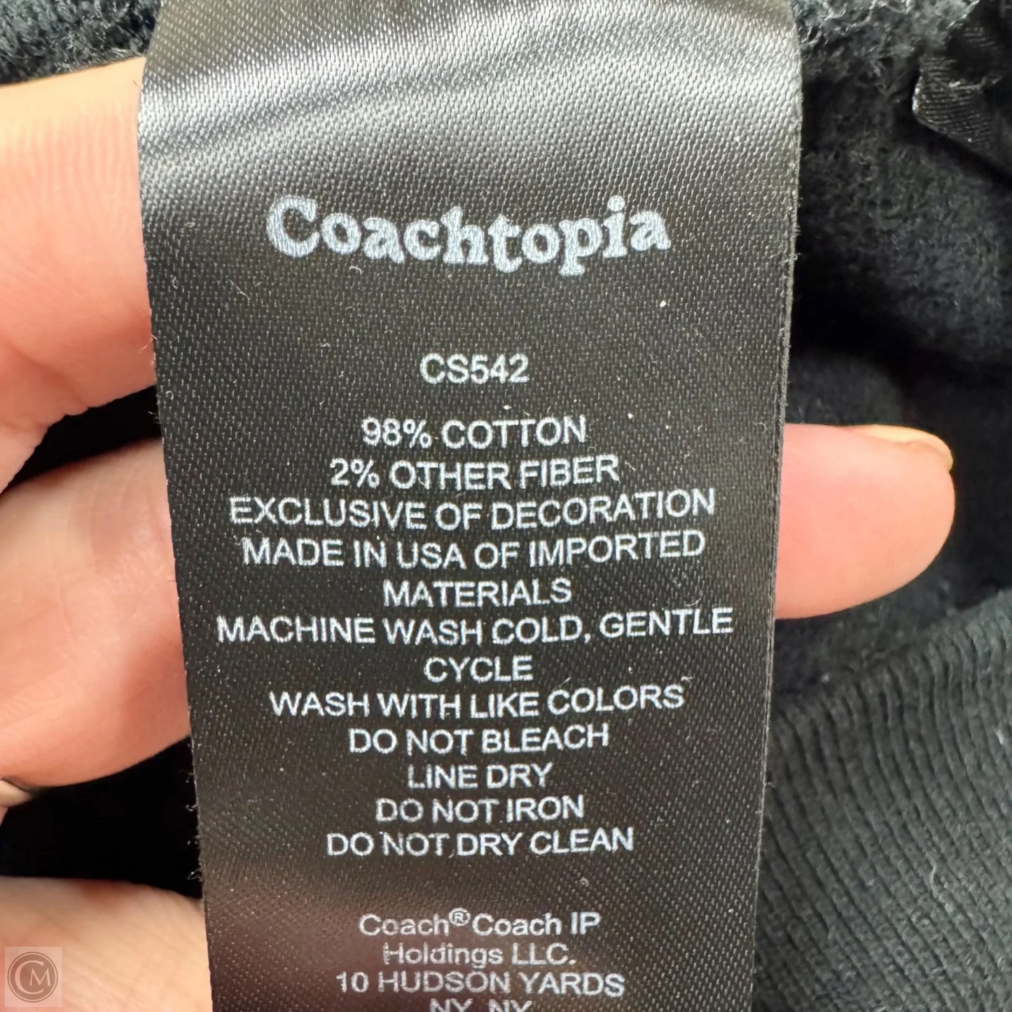 Sweatshirt Designer By Coach In Black, Size: L